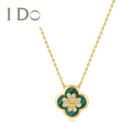I Do Fine Jewelry 18 K Gold Necklace Genuine Diamond Four Leaf Clover Series Lucky Gift For Women 2020 Christmas Birthday