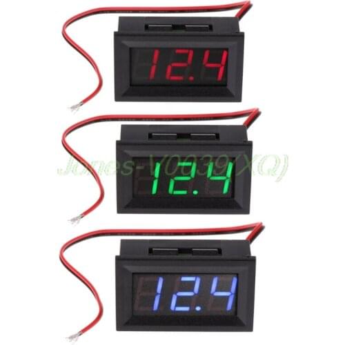DC 4.5V-30V Digital Voltmeter 0.56" LED 2-Wires Voltage Volt Meter Panel Gauge