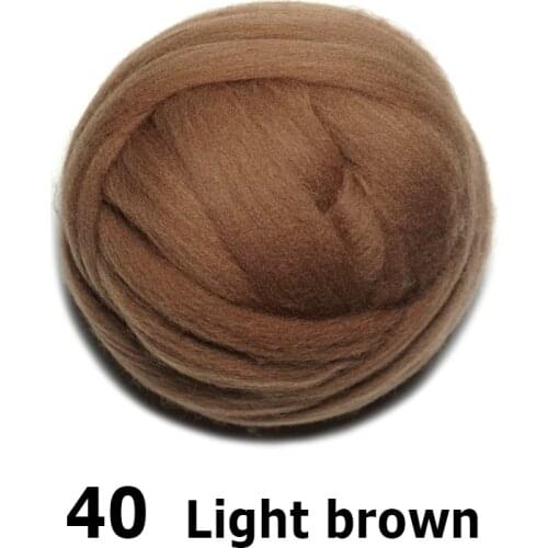 Free shipping handmade Wool Felt for felting 50g Light brown Perfect in Needle Felt 40