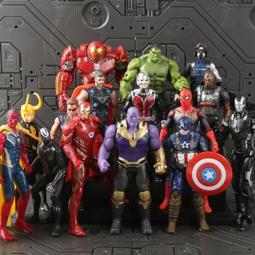 New Avengers 3 infinity war Movie Anime Super Heros Captain America Ironman Spiderman hulk thor Superhero Action Figure Toys