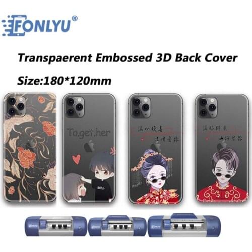FONLYU 3D Embossed Transparent Phone Stickers Skin Film Back Cover Hydrogel Cutting Machine Plotter Phone Repair Tool Kits