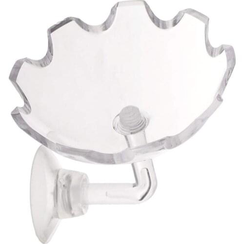 Aquarium Flower Shape Food Feeder Fish Shrimp Feeder Fish Tank Floating Bowl Feeding With Suction Cup Creative Aquarium Supplies