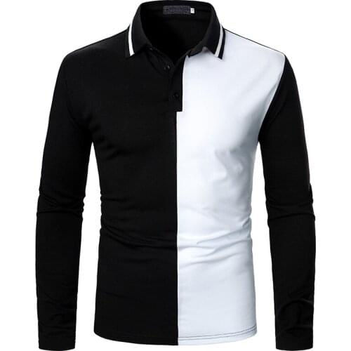 LUCLESAM Long Sleeve Polos For Men