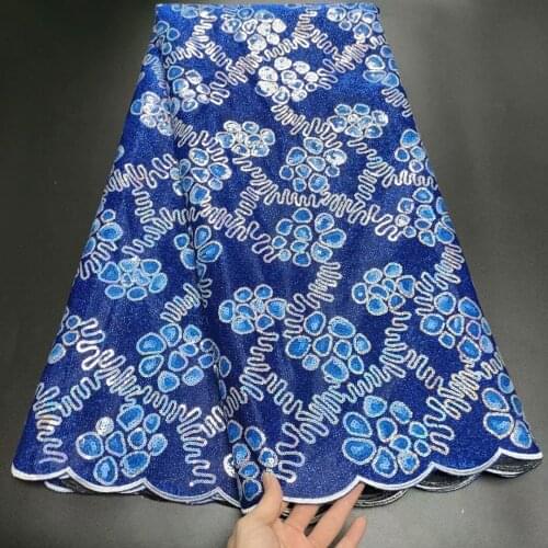 Latest African Lace Fabric 2021 High Quality Sequins French Tulle Laces Fabric For Nigerian Wedding Party Sew