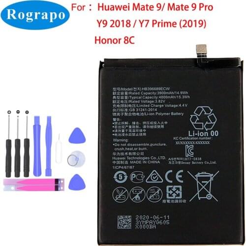 Original 4000mAh HB396689ECW Battery For Huawei Mate 9 Mate9 Pro / Y9 2018 / Honor 8C MHA-L29 L09 TL00 FLA-LX1 LX2 LX3 L22 Phone
