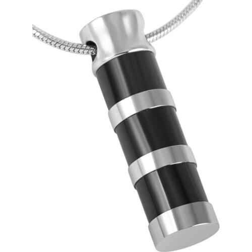 CMJ2163 10pcs Stainless Steel Bamboo Shape Memorial Jewelry Cremation Urn Pendant Keepsake Urn Necklace for Ashes Cross