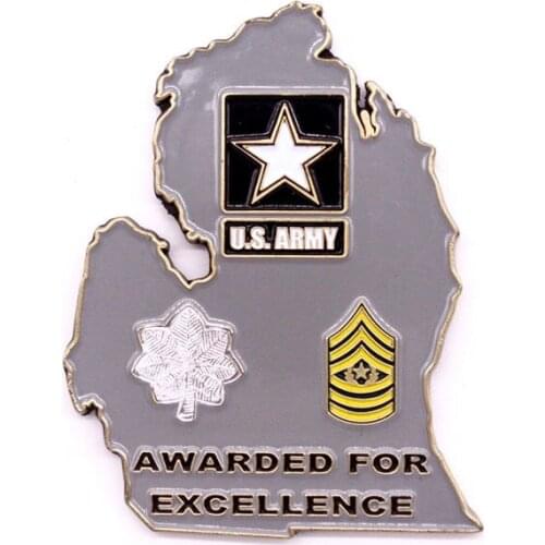 Personalized new design plating coins Epoxy morale metal soft enamel promotion premium custom challenge coin