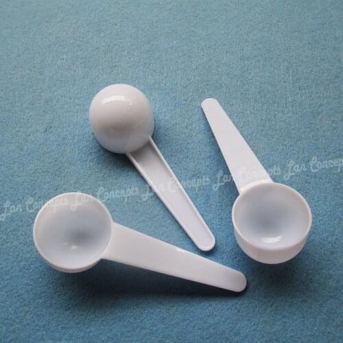 10 gram / 20ML Plastic Measuring Scoop 10g PP Spoon for medical milk powder Liquid - white 200pcs/lot Free shipping