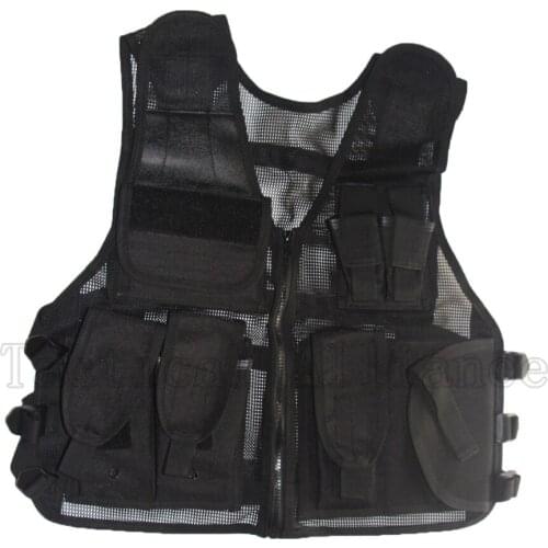 Adjustable Mesh Vest Tactical Combat Training Vest Men Lightweight Army Airsoft Outdoor Hunting Paintball Fishing Molle Vest