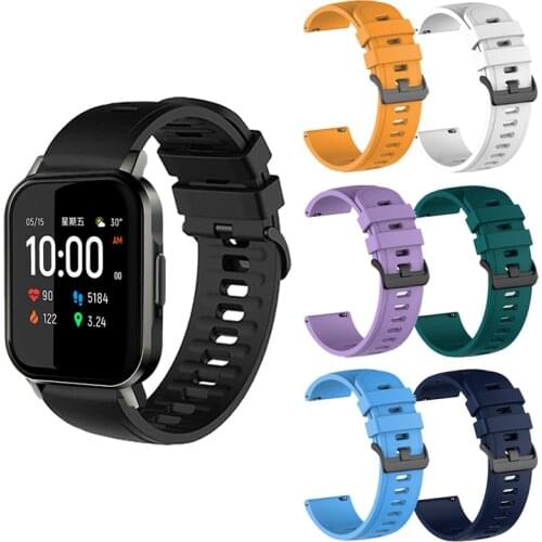 20mm Wristband For Huami Amazfit GTS 2 GTR 42MM Bip S Smart Watch Band Soft Silicone Sport Strap For Xiaomi Haylou LS02 Bracelet