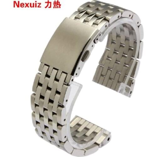 Watchbands Silver 24mm 28mm 30mm Band Width High Quality Stainless Steel Wrist Watch Band Strap Bracelet Mens Promotion