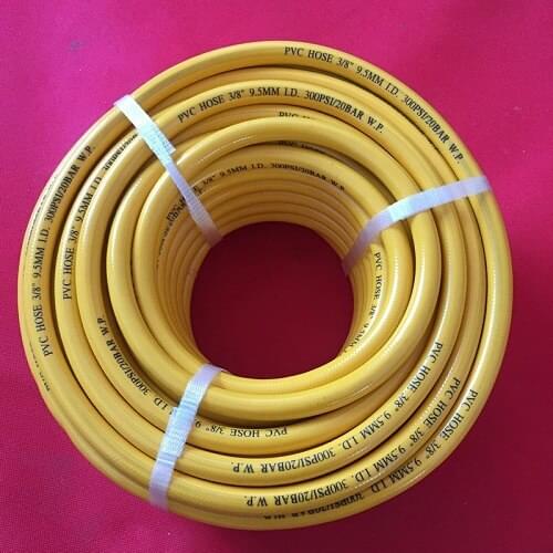 PVC HOSE 3/8" 9.5MM I.D. 300PSI/20BAR W.P. for Impact air wrench, pneumatic tool auto truck car tyre repairing, Tire Repair Tool
