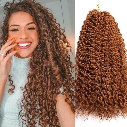 Long Deep Twist Crochet Hair Afro Freetress Water Wave Hair Synthetic Braiding Hair Extensions For Black Women