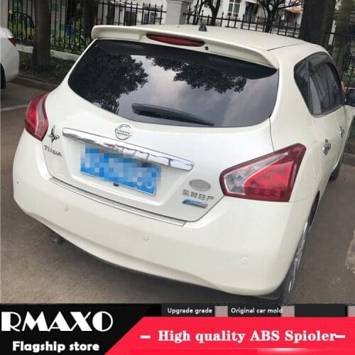 For NISSAN TIIDA Spoiler 2012-2015 Versa spoiler High Quality ABS Material Car Rear Wing Primer Color Rear Spoiler