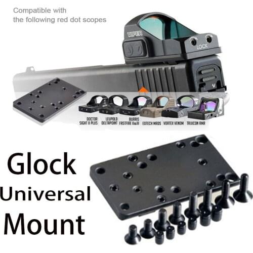 Tactical Mount Plate Base Universal Pistol Red Dot Optics Sight Mount RMR/VENOM/MROS Glock