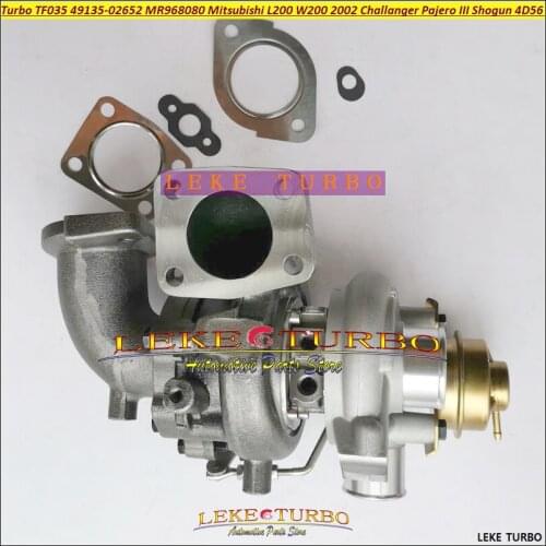 Free Ship TF035 VGT 49135-02652 49135 02652 MR968080 Turbo For Mitsubishi L200 02 Pajero III W200 Shogun 2001-07 4D56 2.5L TDI