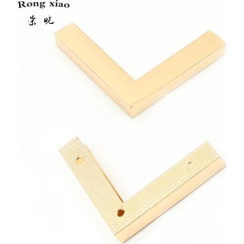 Purse corner guard Metal Edging triangle stripe for purse / bag Ornament hardware 40mm