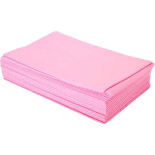 100Pcs/Set Disposable Thicken Non-Woven Beauty Salon Massage Bed Cover Sheets, 70X180cm, Pink