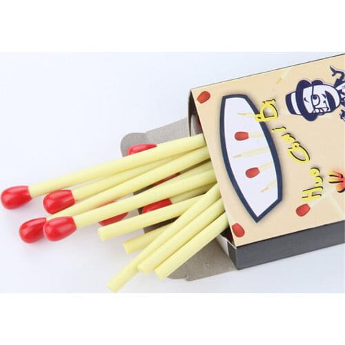 20 Pcs/box Creative Mini Match Shape Ballpoint Pen Writing Tool Signature Pen Novelty Stationery School Office Supplies