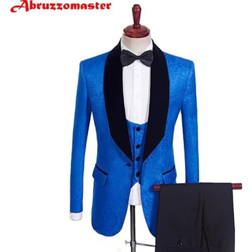 2020 Printed Smart Casual Suits Tuxedos 2 Color Groomsman Suit Custom Made Man Suit 3 PSC Wedding clothes Tailor Blazer