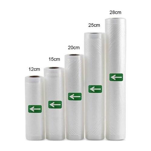 5 Rolls/ 2 Rolls Lot Kitchen Food Vacuum Bag Storage Bags for Vacuum Sealer Food Keep 12+15+20+25+28cm*500cm