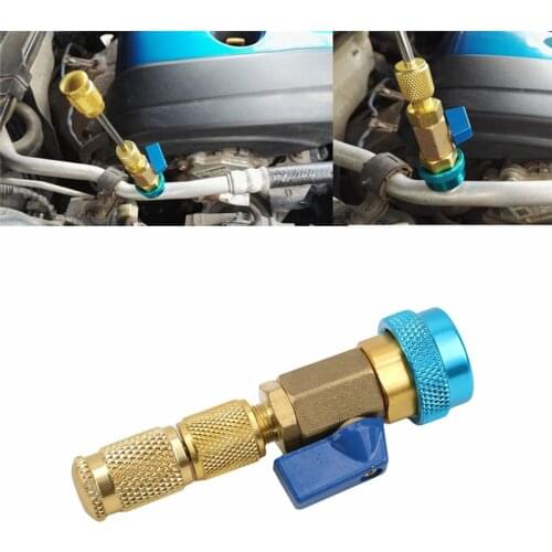 Car Air Conditioning Valve Core Quick Remover Installer Low Pressure Refrigerant Freon Adapter Kit Valve Core Remover Tool