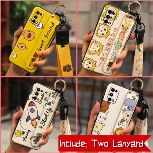 Dirt-resistant For Woman Phone Case For OPPO Realme 7 Pro Phone Holder Lanyard TPU For Girls