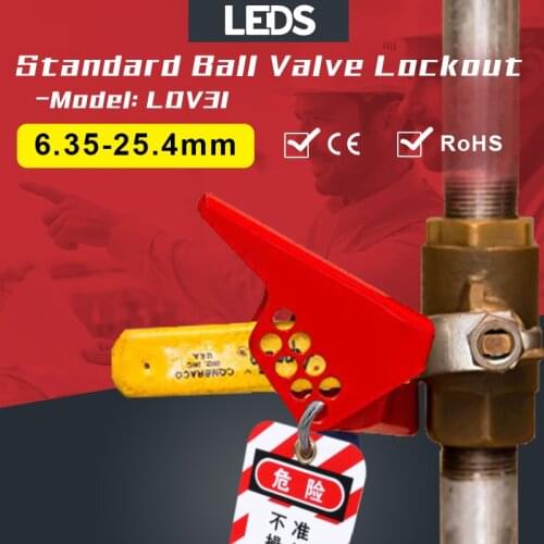 Wedge-Style Ball Valve Lockout For 1/4 In To 1 In Diameter Valves Standard Matel Steel Ball Valve Safet Lock Device LDV31