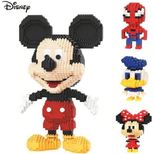 Disney Minnie Mickey Mouse Diamond Assembly Building Blocks DIY 3D Model Cartoon Donald Duck Figure Education Toy Gift Ornaments