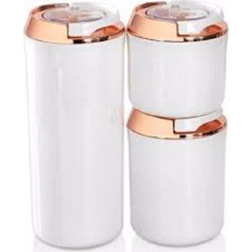 Storage Container Round Cylinder Vacuum Lock Kitchen Black White Acrylic Plastic Vip Ahmet Original Brand