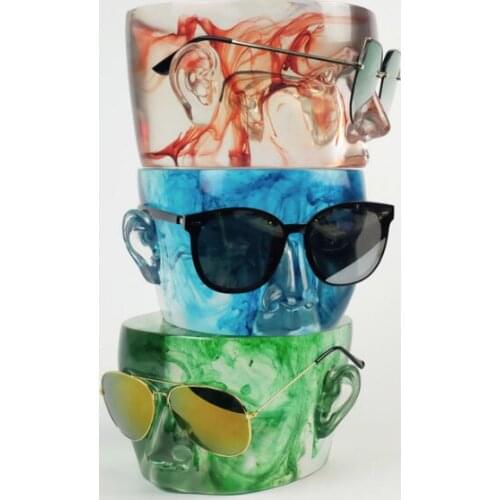 Crystal Transparent Head Model Earphone Display Rack Fashion Simple Mask Display Head Mannequin Colorful