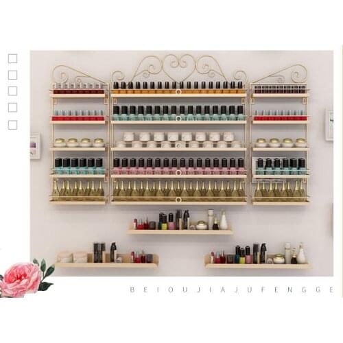 Contracted and contemporary nail polish shows frame of iron art vogue aureate fingernail frame wall hangs cosmetic buy content