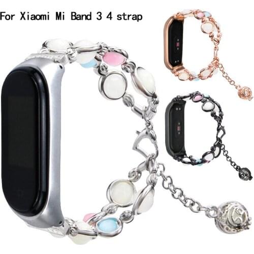 Strap For Xiaomi Mi Band 3 4 strap Wrist Metal Bracelet Screwless Stainless Steel Bracelet for Xiaomi Mi Band 4 Strap Wristband