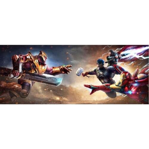 Avengers Vs Thanos Art Canvas Painting Marvel Superhero Print Iron Man Captain America Wall Art Poster Living Room Home Decor