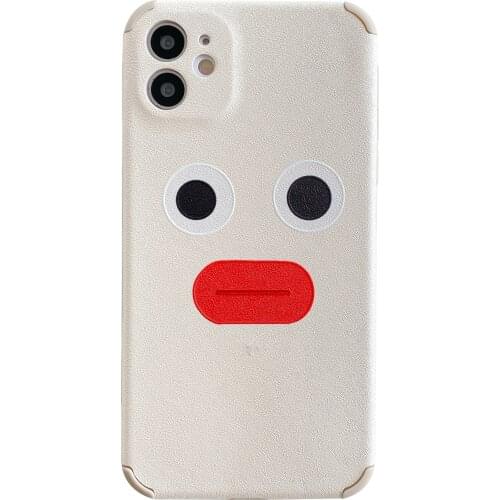 Cartoon Funny Face Case for iPhone 12 Pro Max Back Phone Cover for 12 Mini 11Pro Max X XS XR 6 8 7 Plus SE 2020 Capa