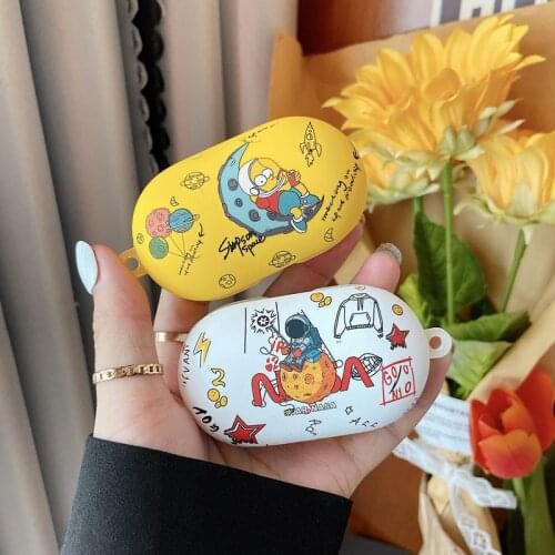 Soft Earphone Case for Samsung Galaxy Buds Astronaut Shell Bluetooth Headset Protecte Charging Case for Buds Plus Buds+ Funda