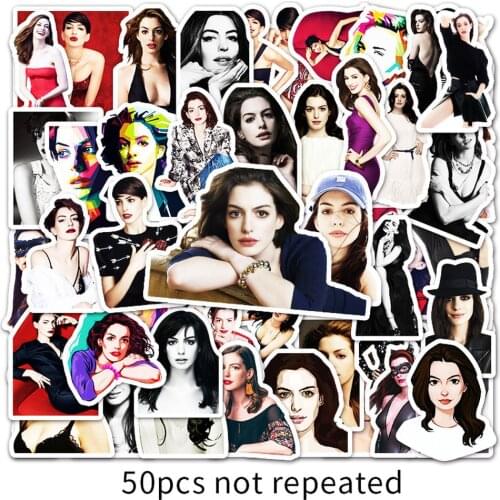 10/50PCS Anne Hathaway Stickers Laptop Guitar Luggage Skateboard Bike Car Waterproof Cool Sticker Decal Kid Classic Toys
