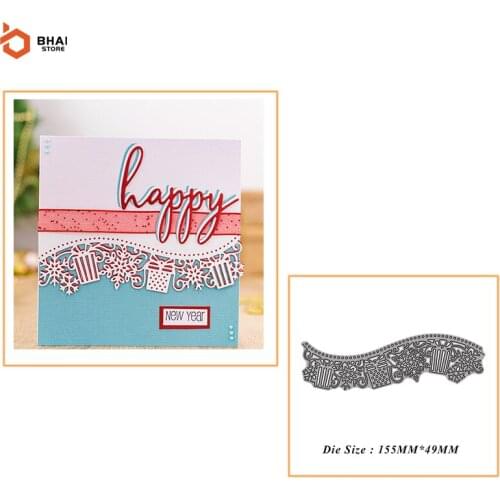 New Design Christmas Gift Lace Metal Cutting Dies for DIY Scrapbooking Paper Cards Album Decorative Embossing Crafts Stencil