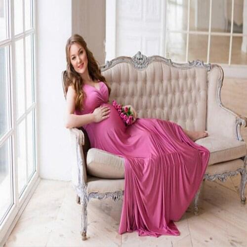 Maternity Photography Props Pregnancy Clothes Maxi Maternity photography Dress Cotton Maternity Dress For photography Props