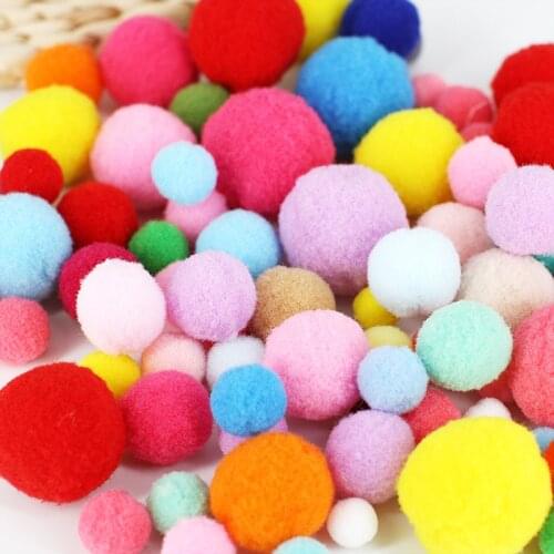 Pompoms 10mm 15mm 20mm 25mm 30mm Soft Pompones Fluffy Plush Crafts DIY Pom Pom Ball Furball Home Decor Sewing Supplies 30-100pcs