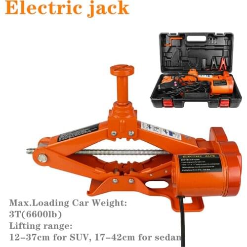Portable 12V Car Jack 3Ton Electric Jack Auto Lift Scissor Jack Lifting Machinisms Lift jack