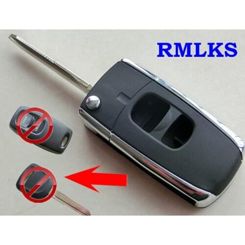 RMLKS Replacement Folding Flip 2 button Remote Key Shell blank Fob MAZ24R blade Fit For Mazda M3 M6 Car Key MAZ24R Blade