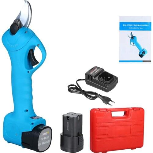 Cordless Pruning Shears, Professional Wireless Electric Pruning Shears With 2 Pack Rechargeable 2-Hour Lithium Battery 16V 25 Mm