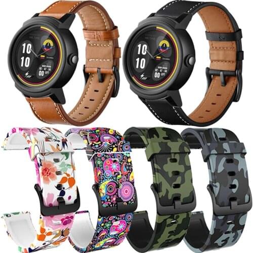 Silicone Strap For Ticwatch 2 e Bracelet Wristband Leather Watchband 20mm Smart Watch Strap For Smartwatch IP68 GTS GTR GPS Band