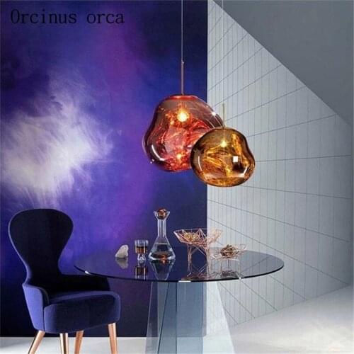 Nordic post-modern creative lava chandelier cafe restaurant bedroom simple personality single head chandelier free shipping