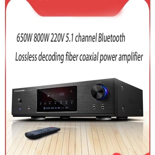 220V 650W 800W Bluetooth Amplifier 5.1 High Power AV Amplifier Fever Professional Home Audio Subwoofer Digital Amplifier