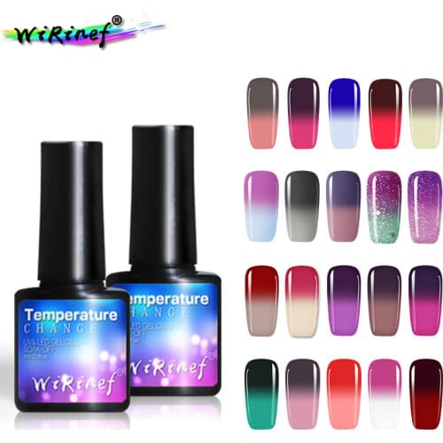 WiRinef 8ml Temperature Change Color Nail Gel Polish Long Lasting Chameleon UV Gel Thermo Varnish Lacquer
