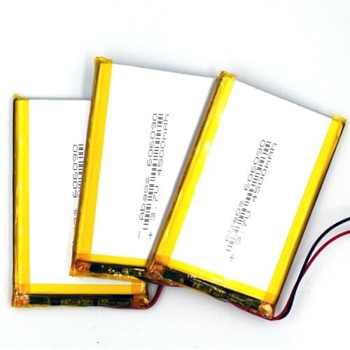 3PCS 3.7V 4500mAh 606090 Li-polymer Rechargeable Battery lithium Li-Po ion for MP3 MP4 KTV family microphone with GPS