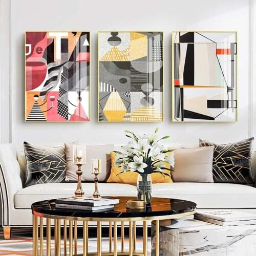 Abstract Geometry Line Wall Art Nordic Posters And Prints Canvas Paintings Modern Wall Pictures For Living Room Minimalist Decor