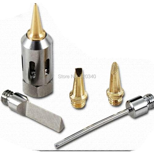Aerated Flame Butane Gas Soldering Iron solder tip 5/PCS + nozzle FOR MT-100/HT-1937/HT-1934..... Free shipping
